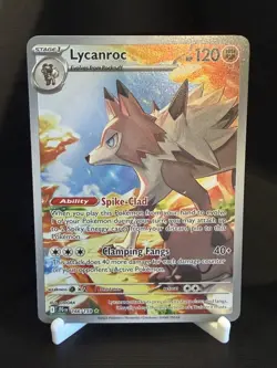 Pokemon TCG Lycanroc 166/159 Sv09: Journey Together Illustration Rare Holo 120HP - Image 4