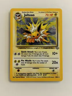 Pokemon TCG Jolteon Jungle 4/64 Holo Unlimited Holo Rare LP/NM - Image 1
