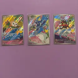 Pokemon TCG Rowlet Litten Popplio MEP 045 044 043 First Partner Promo Pack Fresh - Image 1