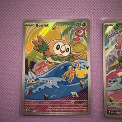 Pokemon TCG Rowlet Litten Popplio MEP 045 044 043 First Partner Promo Pack Fresh - Image 2