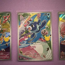 Pokemon TCG Rowlet Litten Popplio MEP 045 044 043 First Partner Promo Pack Fresh - Image 3