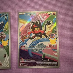 Pokemon TCG Rowlet Litten Popplio MEP 045 044 043 First Partner Promo Pack Fresh - Image 4