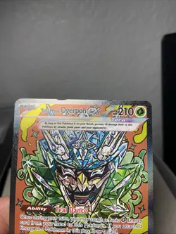 Pokemon Prismatic Evolutions- Teal Mask Ogerpon EX- #145/131, (Miscut- Mint) - Image 4