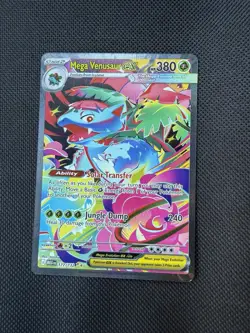 Pokemon Mega Venusaur EX 177/132 Me01: Mega Evolution Full Art Holo 380 HP - Image 1