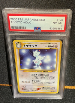 2000 Pocket Monster Neo Togetic #176 Holo Japanese Pokemon PSA 8 - Image 1