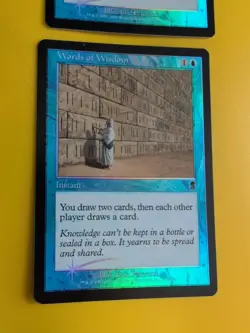 Words of Wisdom x2 Instant. MTG Card. Odyssey. Old Border FOIL. - Image 3