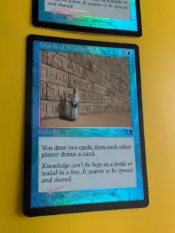 Words of Wisdom x2 Instant. MTG Card. Odyssey. Old Border FOIL. - Image 4