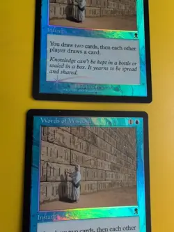 Words of Wisdom x2 Instant. MTG Card. Odyssey. Old Border FOIL. - Image 5