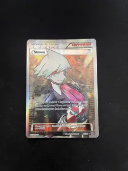 Pokemon TCG Steven Ancient Origins Full Art Holo Card 95/98 - Image 1