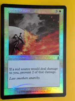 Sphere of Law. Enchantment MTG Card. Odyssey.Old Border FOIL. - Image 3