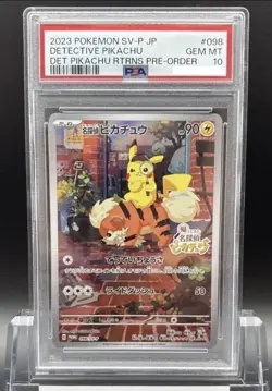 PSA 10 detective pikachu 098/sv-p nintendo promo pokemon card japanese 2023 - Image 1