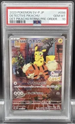 PSA 10 detective pikachu 098/sv-p nintendo promo pokemon card japanese 2023 - Image 2