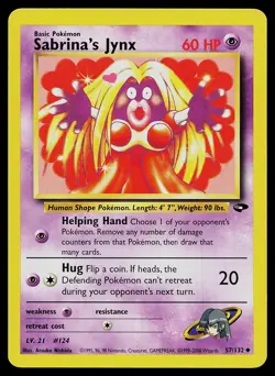 Pokemon Card Gym Challenge Sabrina's Jynx 57/132 Uncommon - Image 1