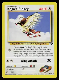Pokemon Card Gym Challenge Koga's Pidgey 49/132 Uncommon - Image 1