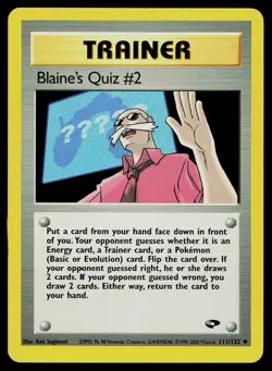Pokemon Card Gym Challenge Blaine's Quiz #2 111/132 Uncommon - Image 1