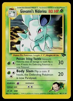 Pokemon Card Gym Challenge Giovanni's Nidorina 44/132 Uncommon - Image 1