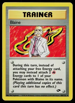 Pokemon Card Gym Challenge Blaine 100/132 Rare - Image 1