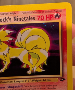 Pokemon Card Brock's Ninetales 3/132 Gym Challenge Holo - MP Holo Bleed & SWIRL - Image 3