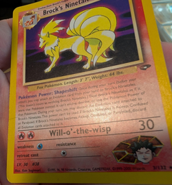 Pokemon Card Brock's Ninetales 3/132 Gym Challenge Holo - MP Holo Bleed & SWIRL - Image 4