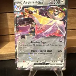 Aegislash ex 135/182 NM Double Rare Holo Card SV04: Paradox Rift Pokemon TCG - Image 1