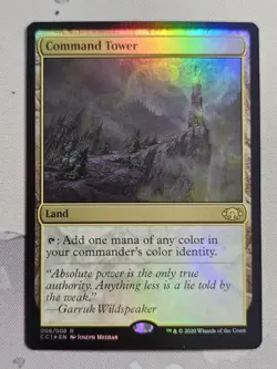 Mtg CC1 Foil COMMAND TOWER Premium Commander Collection Green - Image 1