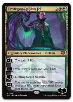 Professor Dellian Fel #214 (NM) Secrets of Strixhaven SOS Magic MTG - Image 1