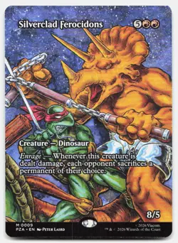 Silverclad Ferocidons (Borderless) 9 Teenage Mutant Ninja Turtles MTG NM - Image 1