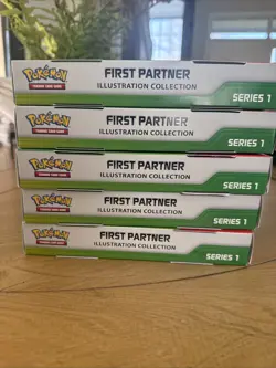 Pokemon First Partner Illustration Collection Series 1 Lot Of 5 - Image 1