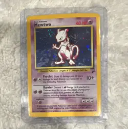 Pokemon Mewtwo 60 HP Base Set 2 10/130 Holo Rare Holo Basic Unlimited - Image 1