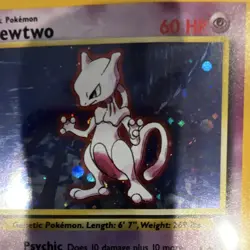 Pokemon Mewtwo 60 HP Base Set 2 10/130 Holo Rare Holo Basic Unlimited - Image 2