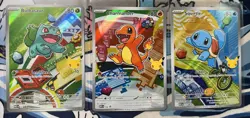 Pokemon TCG First Partner Illustration Collection Series 1 Kanto GEN 1 Starters - Image 1