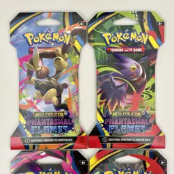 Pokemon TCG Mega Evolution Phantasmal Flames 4x Sleeved Booster Pack Art Set NEW - Image 2