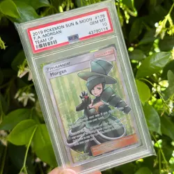 2019 POKEMON SUN & MOON TEAM UP #178 FULL ART/MORGAN PSA 10 - Image 1