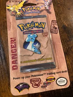 Sealed 1999 Pokemon Unlimited Fossil Booster Pack: Lapras - Image 1