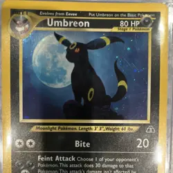 Pokemon Umbreon 80 HP Neo Discovery 13/75 Rare Holo Stage 1 Pokemon TCG - Image 2