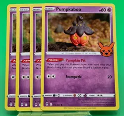 4x Pokemon TCG Pumpkaboo 076/203 Evolving Skies 2022 Trick or Trade - Image 1