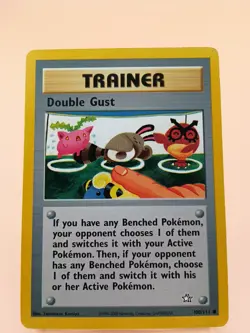 Pokemon TCG Neo Genesis Trainer Double Gust 1st Edition 100/111 MP - Image 1