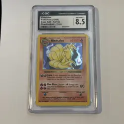 Ninetales 1999 Base Set 12/102 Shadowless Holo Pokemon - CGC 8.5 NM/Mint+ - Image 1