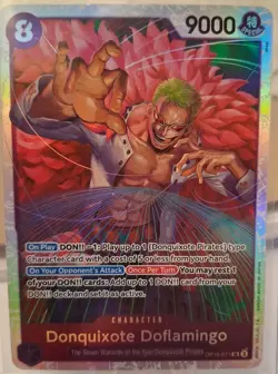 One Piece CCG Donquixote Doflamingo OP10-071 SR Royal Blood Foil 9000 English - Image 1