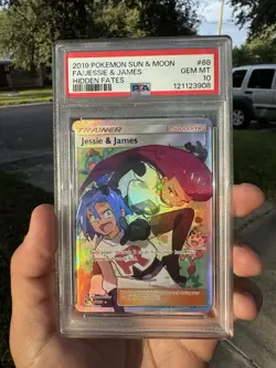 2019 Pokemon Sun and Moon Jessie & James Hidden Fates #68 PSA10 - Image 1