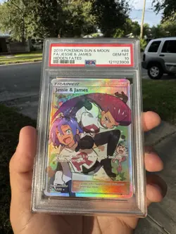 2019 Pokemon Sun and Moon Jessie & James Hidden Fates #68 PSA10 - Image 2