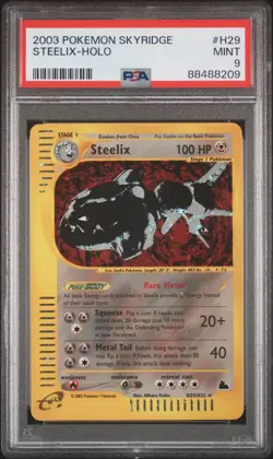 2003 POKEMON SKYRIDGE #H29 STEELIX HOLO PSA 9 - Image 1