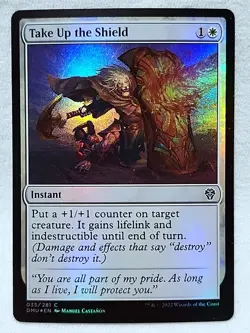 Take Up the Shield 035/281 Foil Common Dominaria United - Image 1