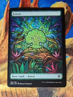 1x Forest #281 *Stained Glass Showcase non-foil* - Dominaria United - LP - Image 1