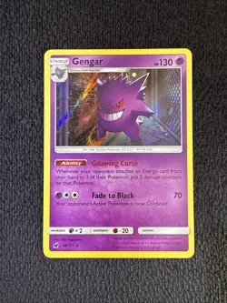 Gengar 38/111 Holo Rare Pokemon Card Sun & Moon Crimson Invasion [Near Mint] - Image 1