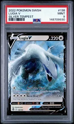 2022 POKEMON SWORD & SHIELD SILVER TEMPEST #138 LUGIA V PSA 9 ! Mitsuhiro Arita - Image 1