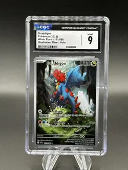 🔥2025 POKEMON DRUDDIGON WHITE FLARE ILLUSTRATION RARE #151/086 CGC 9🔥 - Image 1