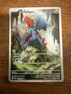 Pokemon TCG Druddigon 151/086 Illustration Rare, White Flare NM - Image 1