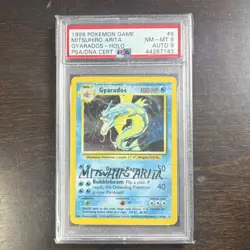 Pokemon TCG Gyarados Base Set Holo Rare PSA Autographed Mitsuhiro Arita #6/102 - Image 1