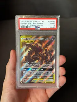 Pokemon Umbreon & Darkrai GX SM241 PSA 9 Tag Team - Image 1